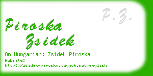 piroska zsidek business card